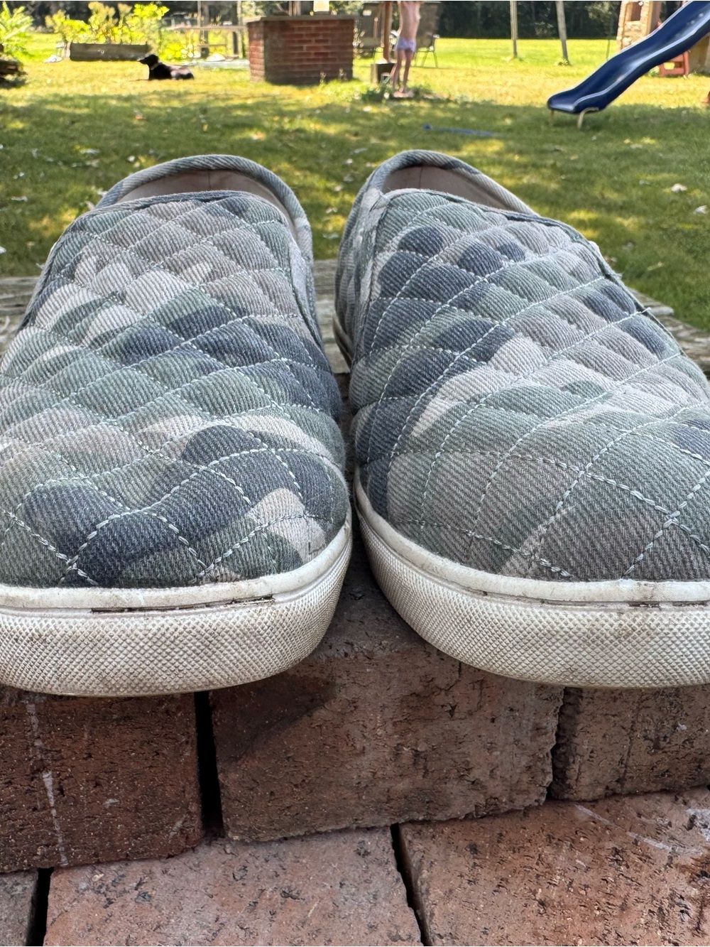 Torrid Womens Size 11 Camo Quilted Slip On Sneakers Shoes Gray